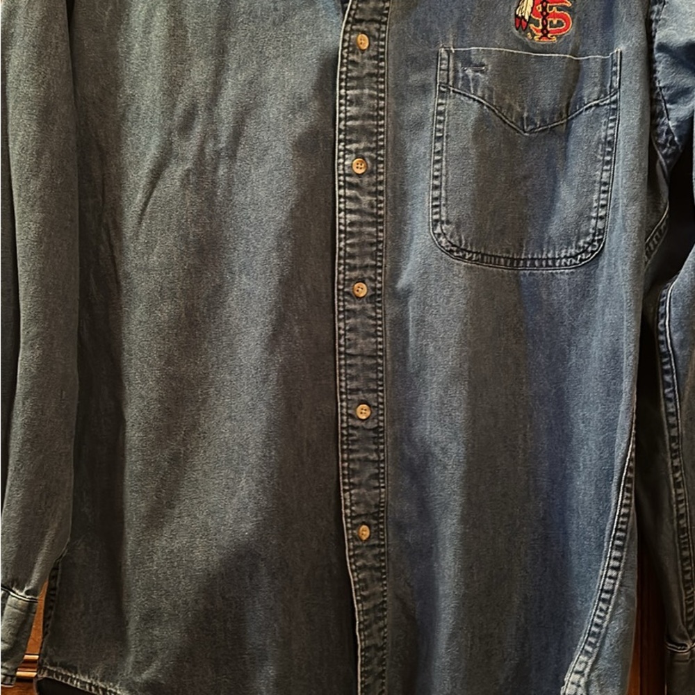 Men's Denim Button Down Shirt